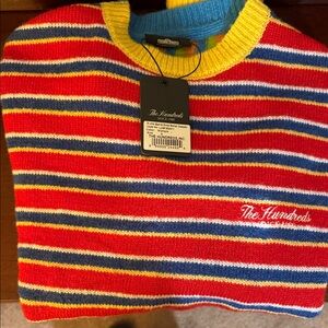 The Hundreds Striped Sesame Street Sweater Bert and Ernie Small NWT